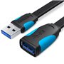 Extensão USB 3.0 Vention VAS-A13-B050, USB Macho - USB Fêmea, 5Gbps, 50cm, Preto e Azul