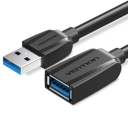 Extensão USB 3.0 Vention VAS-A45-B100, USB Macho - USB Fêmea, 5Gbps, 1m, Preto