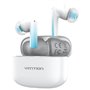 Auriculares Bluetooth Vention ELF E04 NBIW0 com caixa de carregamento/ Autonomia 6h/ Brancos