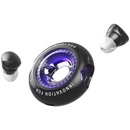 Auriculares Bluetooth Vention NBRB0 com caixa de carregamento, Autonomia 6h, Pretos