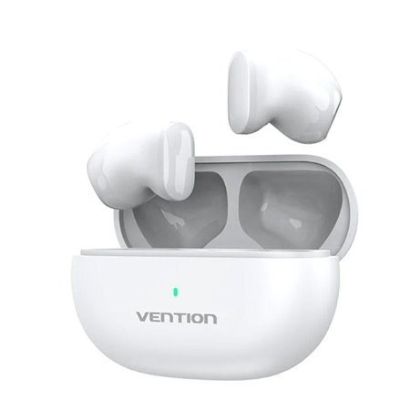 Auriculares Bluetooth Vention Tiny T12 NBLW0 com caixa de carregamento, Autonomia 6h, Brancos