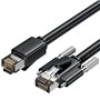 Cabo de Rede RJ45 SFTP Vention IBUBJ Cat.6, 8m, Preto