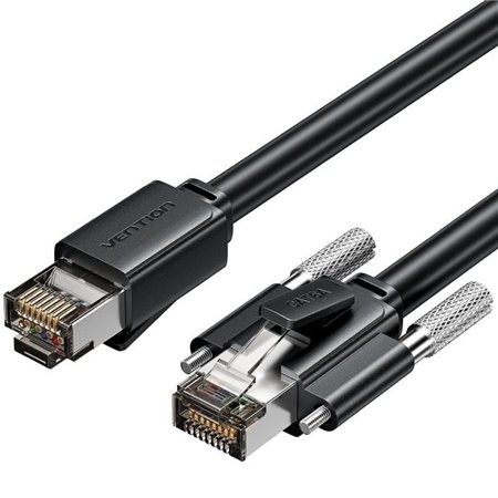 Cabo de Rede RJ45 SFTP Vention IBUBJ Cat.6, 8m, Preto