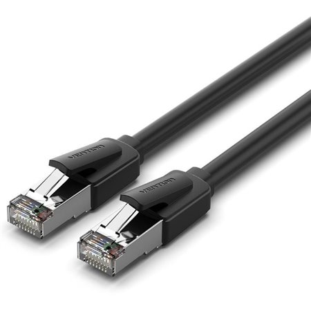 Cabo de Rede RJ45 UTP 26AWG Vention IKKBJ Cat.8, Gaming, 5m, Preto