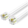 Cabo de Telefone RJ11 6P4C Vention IQBWJ, 5m, Branco
