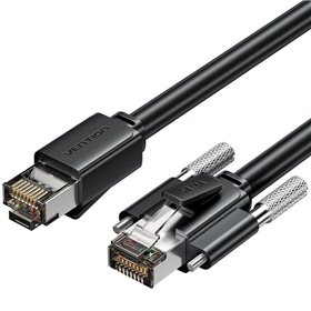Cabo de Rede RJ45 SFTP Vention IBUBF Cat.6/ 1m/ Preto