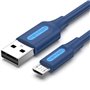 Cabo USB 2.0 Vention COLLF, USB Macho - MicroUSB Macho, Até 60W, 480Mbps, 1m, Azul