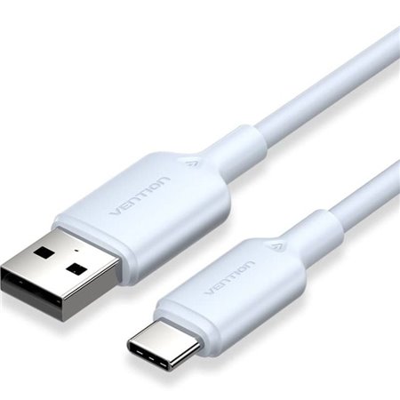 Cabo USB 2.0 Tipo-C Vention CTQLH, USB Tipo-C Macho - USB Macho, Até 60W, 480Mbps, 2m, Azul