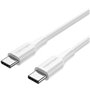 Cabo USB 2.0 Tipo-C 3A Vention TRCWH, USB Tipo-C Macho - USB Tipo-C Macho, Até 60W, 480Mbps, 2m, Branco