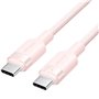 Cabo USB 2.0 Tipo-C 3A Vention TRDPF, USB Tipo-C Macho - USB Tipo-C Macho, Até 60W, 480Mbps, 1m, Rosa