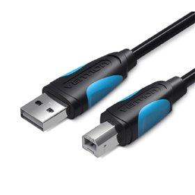 Cabo USB 2.0 Impressora Vention VAS-A16-B500, USB Tipo-B Macho - USB Macho, 480Mbps, 5m, Preto