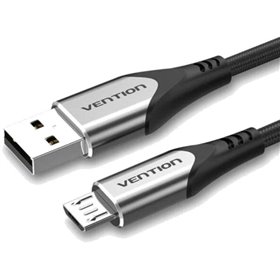 Cabo USB 2.0 Vention COAHC, USB Macho - MicroUSB Macho, Até 60W, 480Mbps, 25cm, Cinza