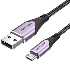 Cabo USB 2.0 Vention COAVH, USB Macho - MicroUSB Macho, Até 60W, 480Mbps, 2m, Purpura