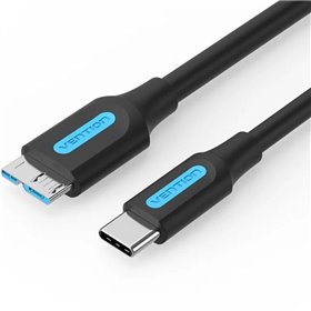 Cabo USB 3.0 Vention CQABD, microUSB Macho - USB Tipo-C Macho, 5Gbps, 50cm, Preto