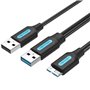 Cabo USB 3.0 Vention CQPBF, USB Macho - MicroUSB Macho, USB 2.0 Macho, 5Gbps, 1m, Preto