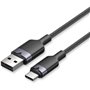 Cabo USB 2.0 Tipo-C Vention CTNBH, USB Tipo-C Macho - USB Macho, Até 60W, 480Mbps, 2m, Preto