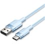 Cabo USB 2.0 Tipo-C Vention CTNLF, USB Tipo-C Macho - USB Macho, Até 60W, 480Mbps, 1m, Azul
