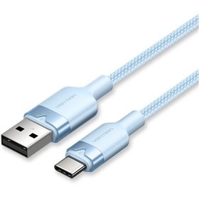 Cabo USB 2.0 Tipo-C Vention CTNLH, USB Tipo-C Macho - USB Macho, Até 60W, 480Mbps, 2m, Azul