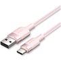 Cabo USB 2.0 Tipo-C Vention CTNPH, USB Tipo-C Macho - USB Macho, Até 60W, 480Mbps, 2m, Rosa