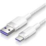 Cabo USB 2.0 Tipo-C Vention CTOWF, USB Tipo-C Macho - USB Macho, Até 100W, 480Mbps, 2m, Branco