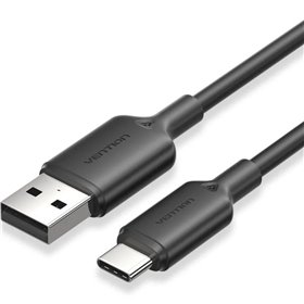 Cabo USB 2.0 Tipo-C Vention CTQBH, USB Tipo-C Macho - USB Macho, Até 60W, 480Mbps, 2m, Preto