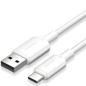 Cabo USB 2.0 Tipo-C Vention CTQWH, USB Tipo-C Macho - USB Macho, Até 60W, 480Mbps, 2m, Branco