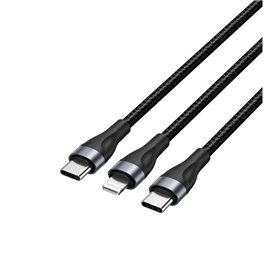 Cabo USB Tipo-C Vention H17BAV, USB Tipo-C Macho - Lightning Macho, USB Tipo-C Macho, 60W, 480Mbps, 1.2m, Preto