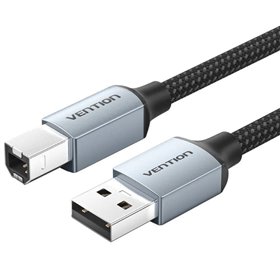 Cabo USB 2.0 Impressora Vention CTTHF, USB Tipo-B Macho - USB Macho, 480Mbps, 1m, Cinza