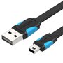 Cabo USB 2.0 Vention VAS-A14-B150, Mini USB Macho - USB Macho, Até 10W, 480Mbps, 1.5m, Azul e Preto
