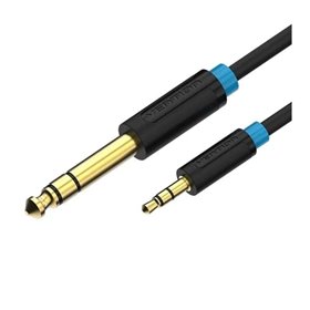 Cabo Stereo Vention BABBG, Jack 6.5 Macho - Jack 3.5 Macho, 1.5m, Preto