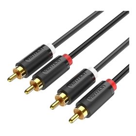 Cabo Stereo Vention BCMBH, 2x RCA Macho - 2x RCA Macho, 2m, Preto