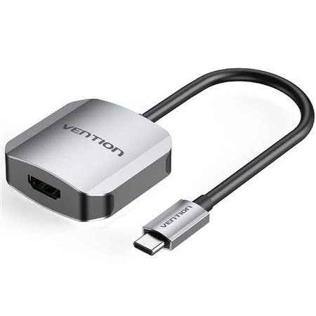 Conversor Vention TDEHB, USB Tipo-C Macho - HDMI Fêmea, 15cm, Plata